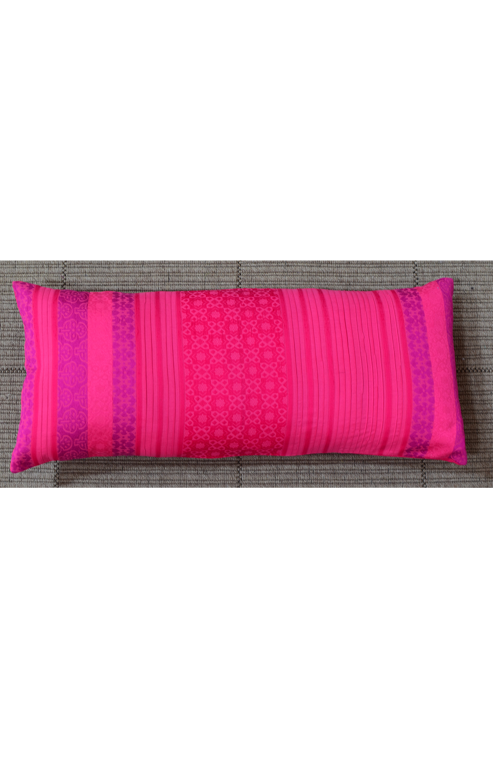 Handloom Organic Cotton Cushion Cover Pink 